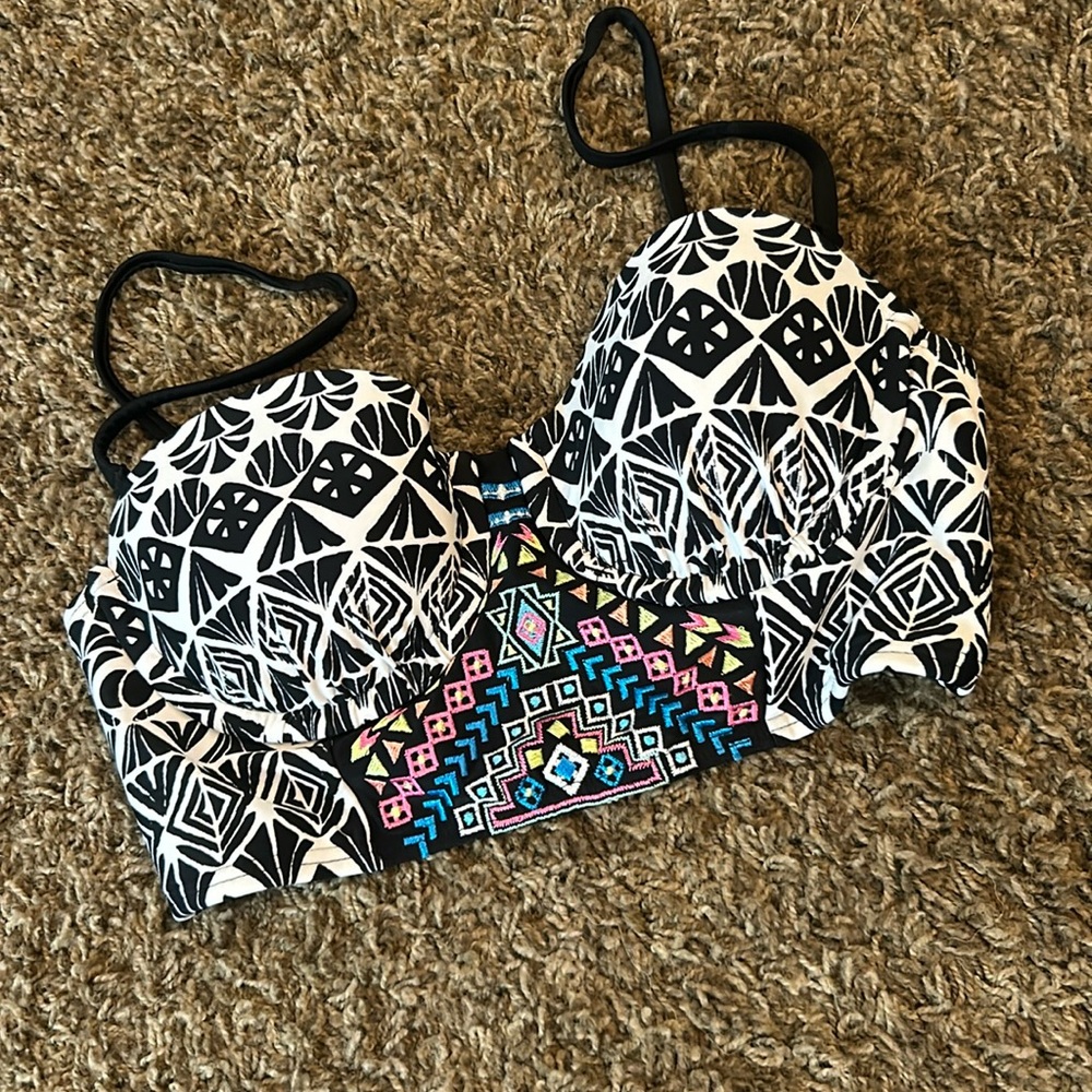 Bikini Nation Aztec Printed Corset‎ Style Bikini Set Size Small